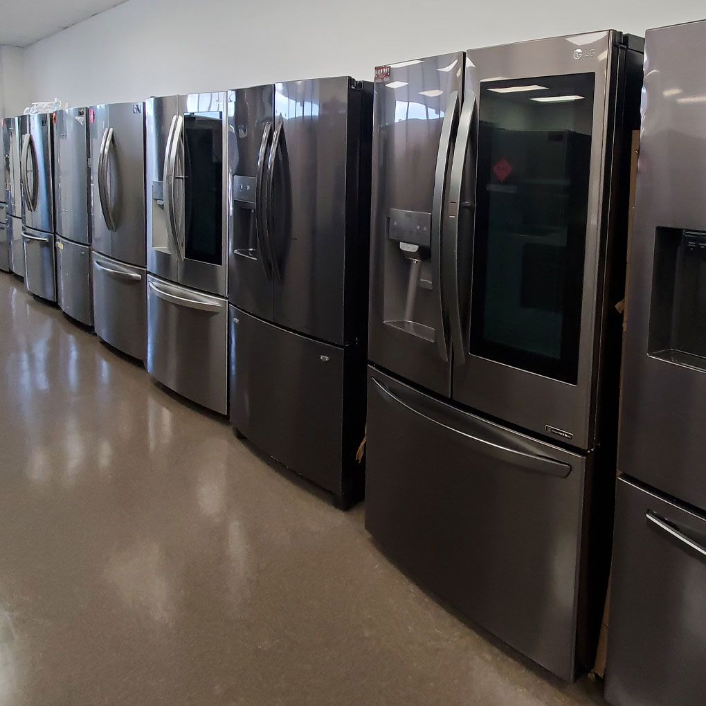 Wall of fridges.